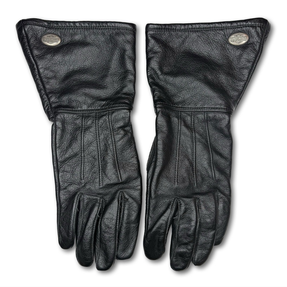 Vintage Harley Davidson Leather Gauntlet Gloves SIZE SMALL